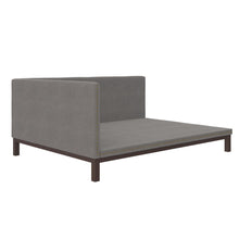 Bellamy Studios Mid Century Upholstered Modern Daybed, Full Size, Gray Linen