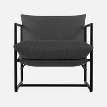 Zinus Hayden Metal Framed Sling Accent Chair, Dark Grey