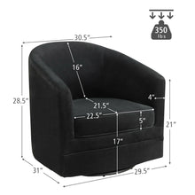 Gymax Set of 2 Modern Swivel Barrel Chair Velvet Accent Chair with Metal Base