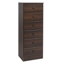 Prepac Astrid 6-Drawer Tall Chest, Rich Espresso Wood