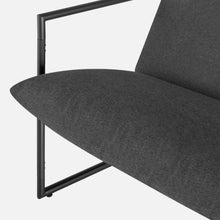 Zinus Hayden Metal Framed Sling Accent Chair, Dark Grey