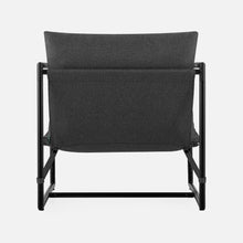 Zinus Hayden Metal Framed Sling Accent Chair, Dark Grey