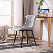 Kidol & Shellder Dining Chairs Set of 2 Black Living Room Chairs PU Upholstered Desk Chair,Loads Up to 300lbs,3 Mins Quick Assembly
