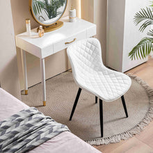 Kidol & Shellder Dining Chairs Set of 2 Black Living Room Chairs PU Upholstered Desk Chair,Loads Up to 300lbs,3 Mins Quick Assembly