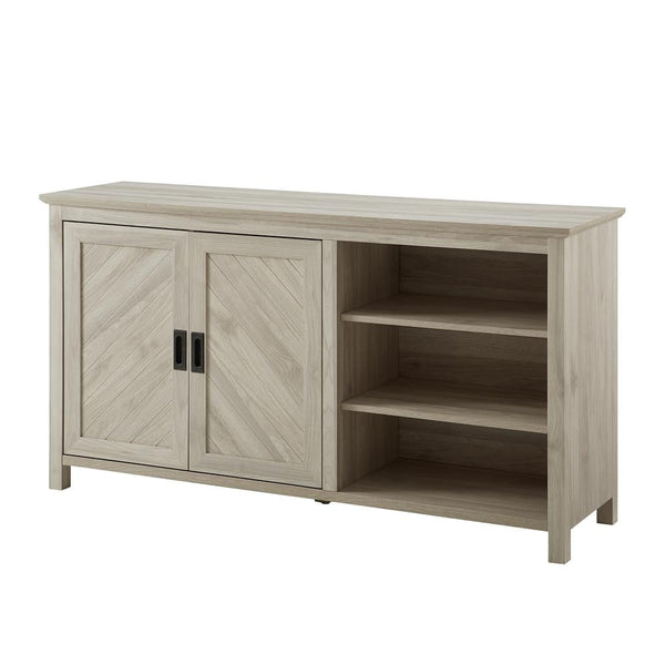Walker Edison Mila 58" 2 Door Angled Groove Sideboard - Birch