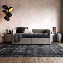 Queer Eye Charis Upholstered Daybed with Storage Drawers, Light Gray Linen, Twin size