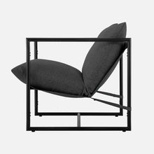 Zinus Hayden Metal Framed Sling Accent Chair, Dark Grey