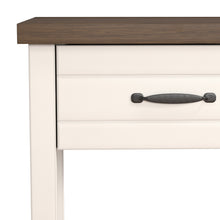 Lancaster Farmhouse Oak Top 1 Drawer Nightstand, Set of 2, Ivory