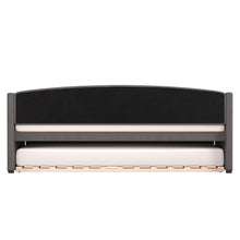 Zoey Tufted Upholstered Twin Daybed With Trundle by Hillsdale Living Essentials, Charcoal