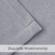 Melodieux Linen-textured Blackout Room-Darkening Thermal Insulated Curtains