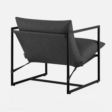 Zinus Hayden Metal Framed Sling Accent Chair, Dark Grey