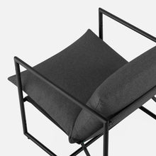 Zinus Hayden Metal Framed Sling Accent Chair, Dark Grey