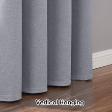 Melodieux Linen-textured Blackout Room-Darkening Thermal Insulated Curtains