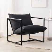 Zinus Hayden Metal Framed Sling Accent Chair, Dark Grey