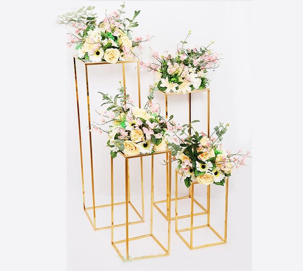 Iron geometric wedding place props