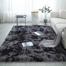Grey Carpet Tie Dye Plush Carpets