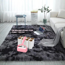 Grey Carpet Tie Dye Plush Carpets