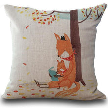 Fox Print Sofa Pillow Case