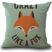 Fox Print Sofa Pillow Case