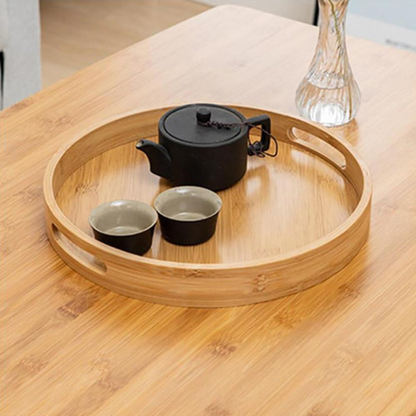 Wooden Round Serving Tray