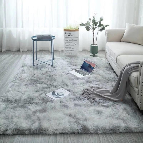 Grey Carpet Tie Dye Plush Carpets