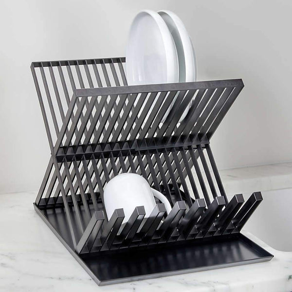 Yamazaki Tower Black X-Shaped Dish Drainer Rack